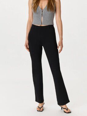 Quince Women's Ultra-Stretch Ponte Bootcut Pants Black - XL